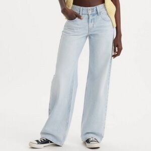 Levi's SuperLow Loose Fit Jeans Baggy Size 31 X 32 Wide Leg Light Wash Low Rise